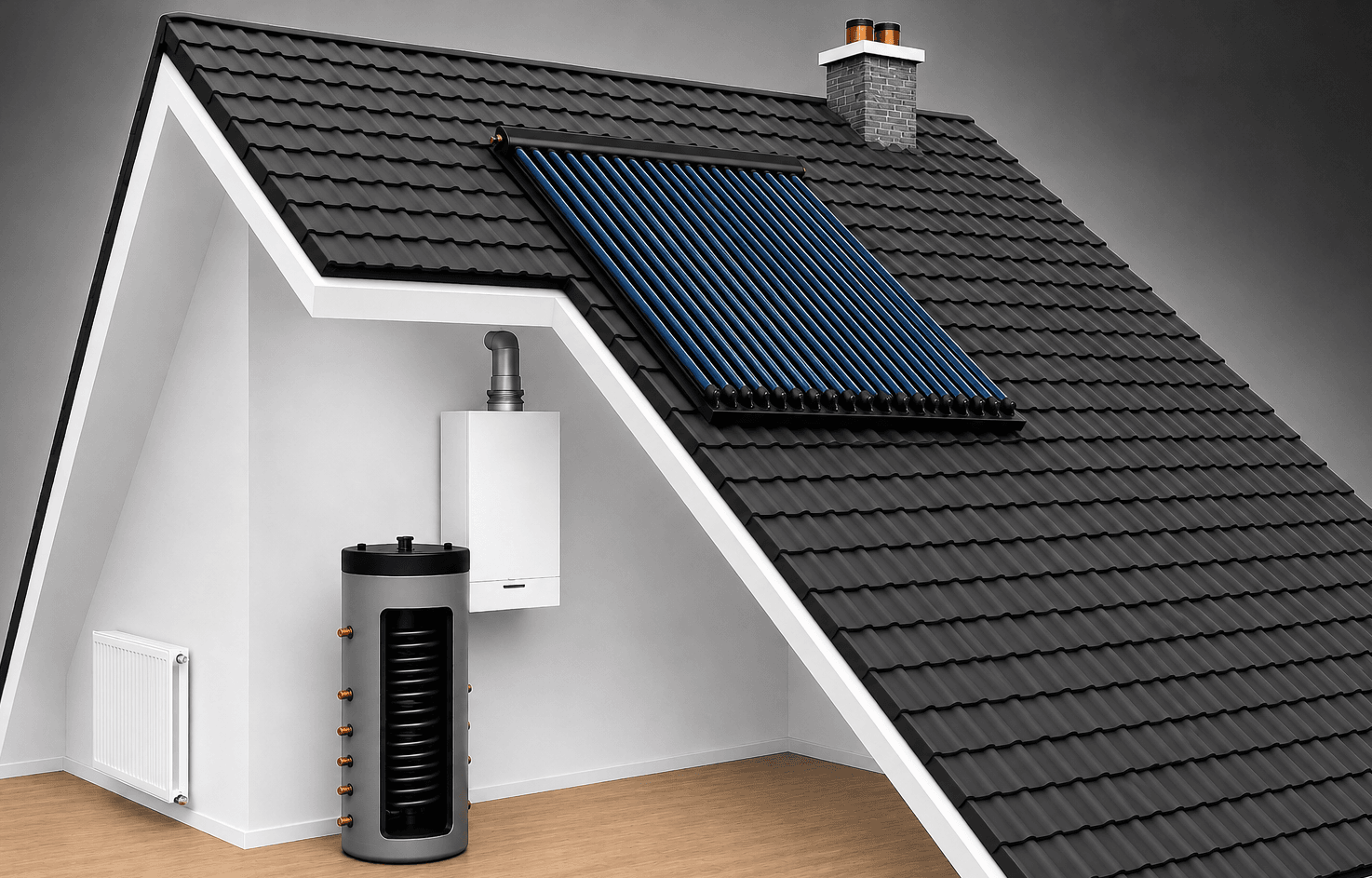 BTB Energy zonneboiler geïnstalleerd op een woning